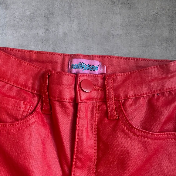 Edikted Luna faux leather flare jeans - Picture 1 of 6